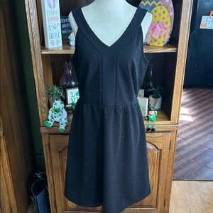 Maurices Black Sparkle Sleeveless V-Neck Mini Dress Size Medium NWT